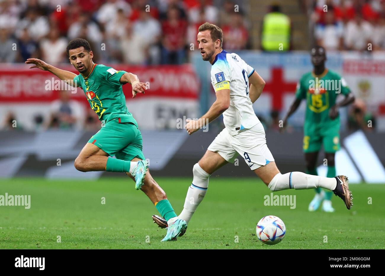al khor qatar  dec  iliman ndiaye  senegal  harry kane