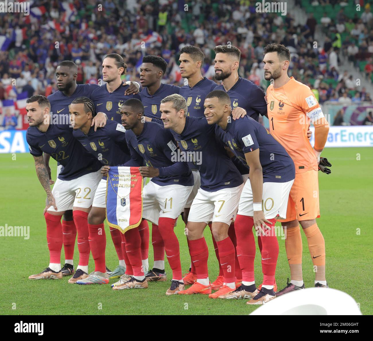 Qatar, Doha. 04th Dec, 2022. World Cup 2022 Match 52 France vs. Poland Al Thumama Stadium and