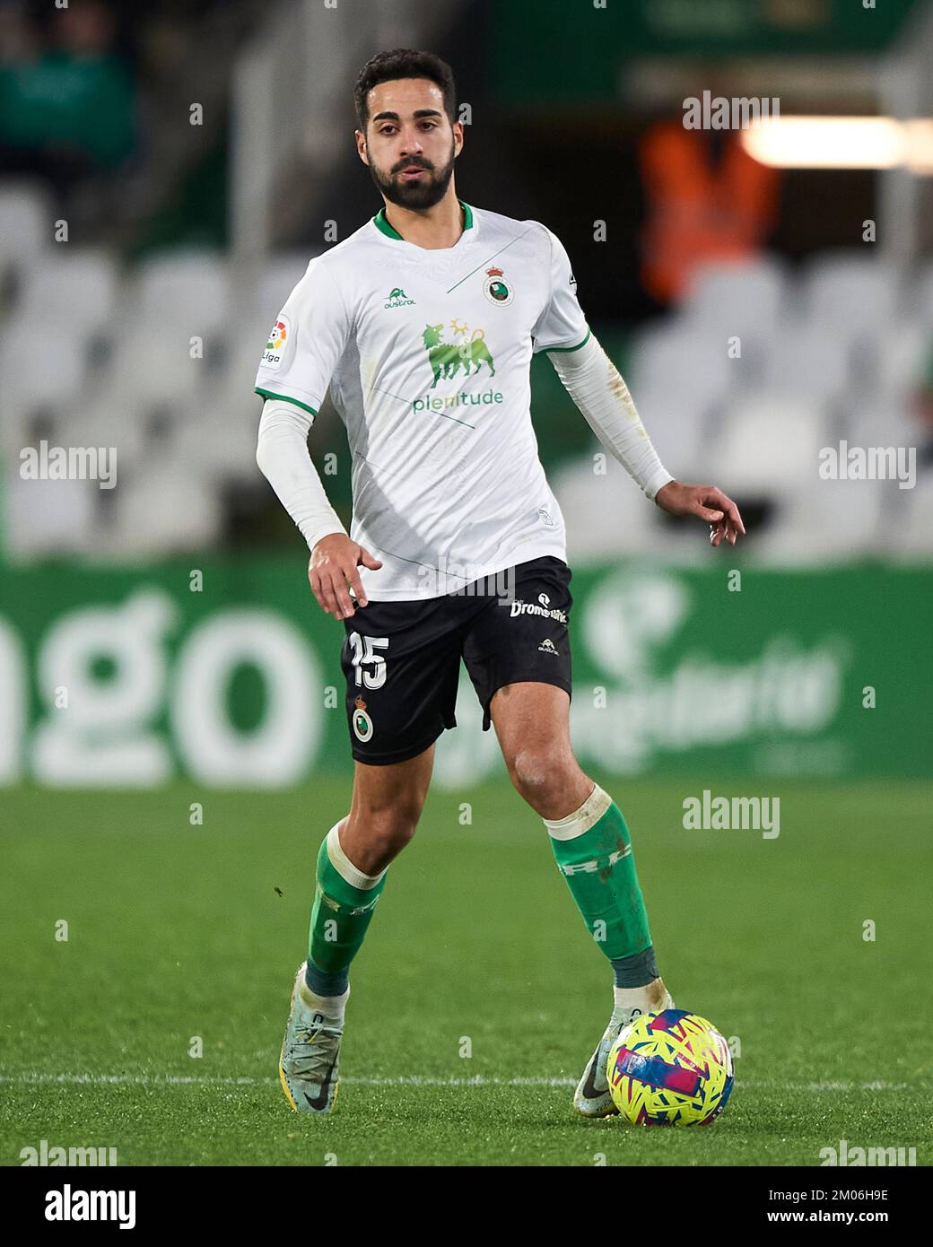 Ruben Gonzalez of Real Racing Club during La Liga Smartbank at El Sardinero on December 4, 2022, in Santander, Cantabria, Spain Stock Photo