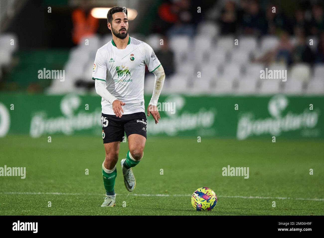 Ruben Gonzalez of Real Racing Club during La Liga Smartbank at El Sardinero on December 4, 2022, in Santander, Cantabria, Spain Stock Photo