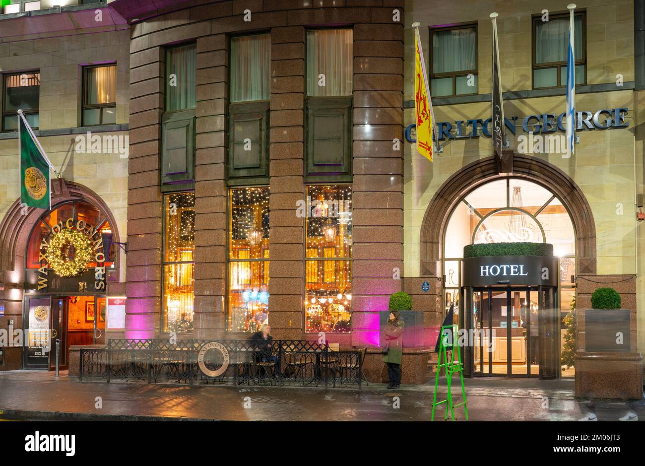 Waxy O'Connor's Irish Pub, 44 West George Street, Glasgow, Scotland. Image taken in December 2022. Stock Photo