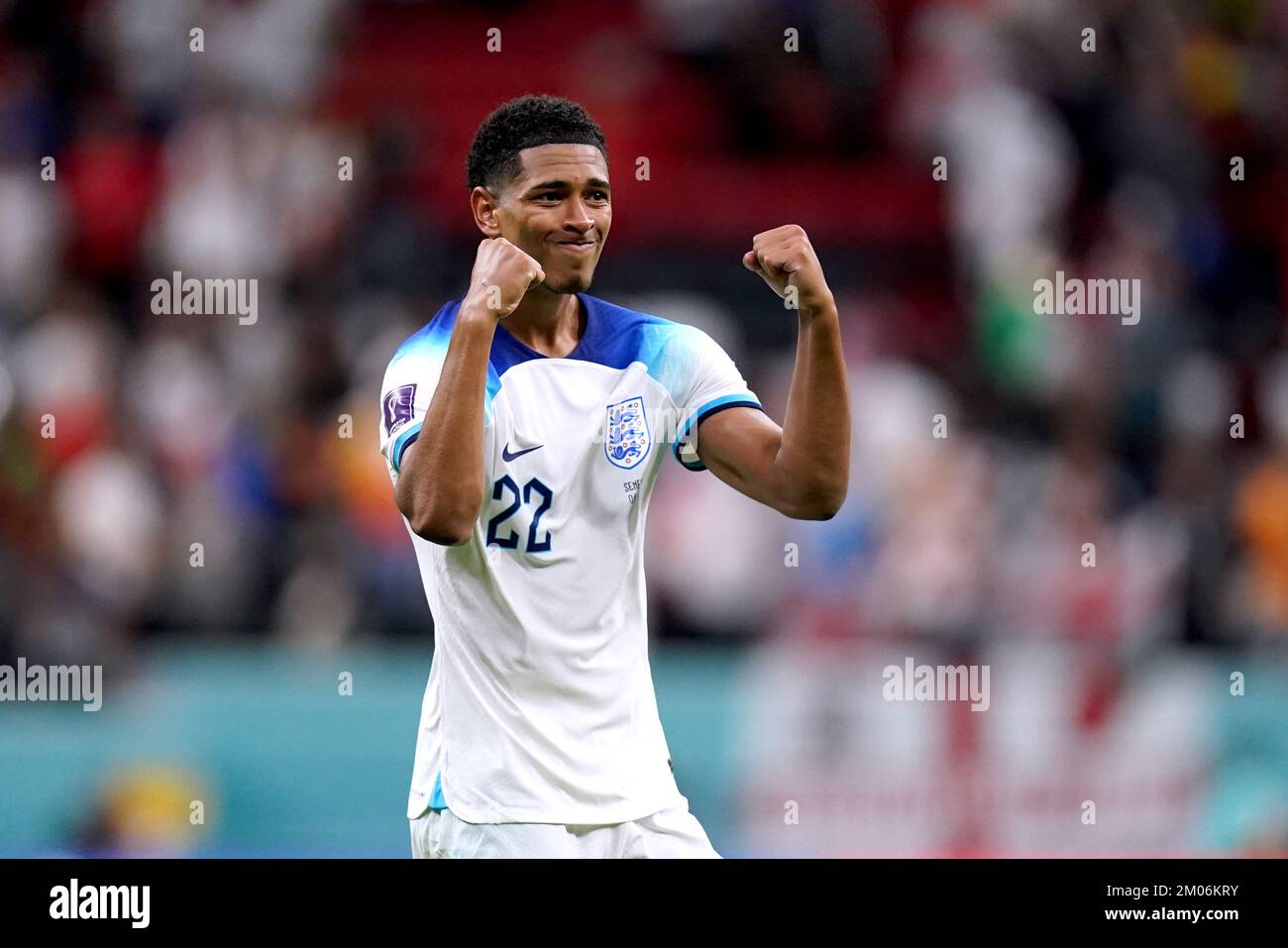 England's Jude Bellingham celebrates their victory at the end of the ...