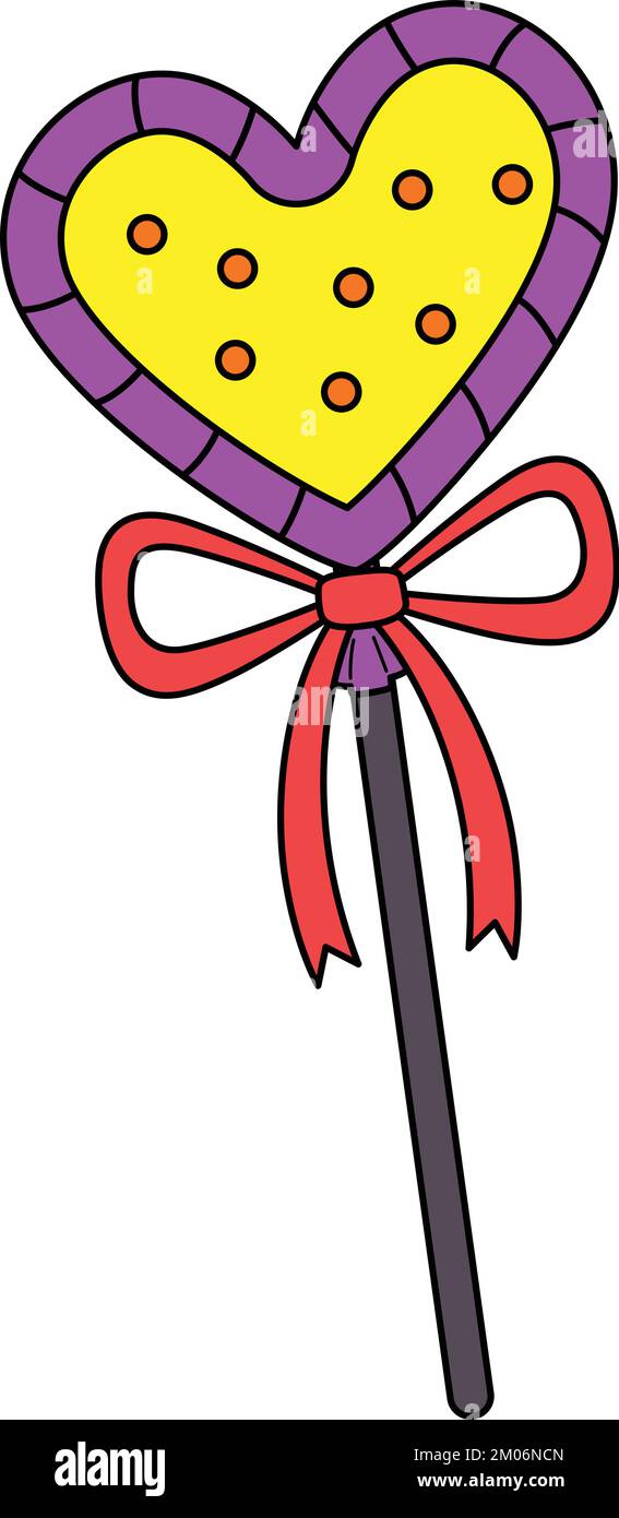 Valentines Day Lollipop Heart Cartoon Clipart Stock Vector Image & Art ...