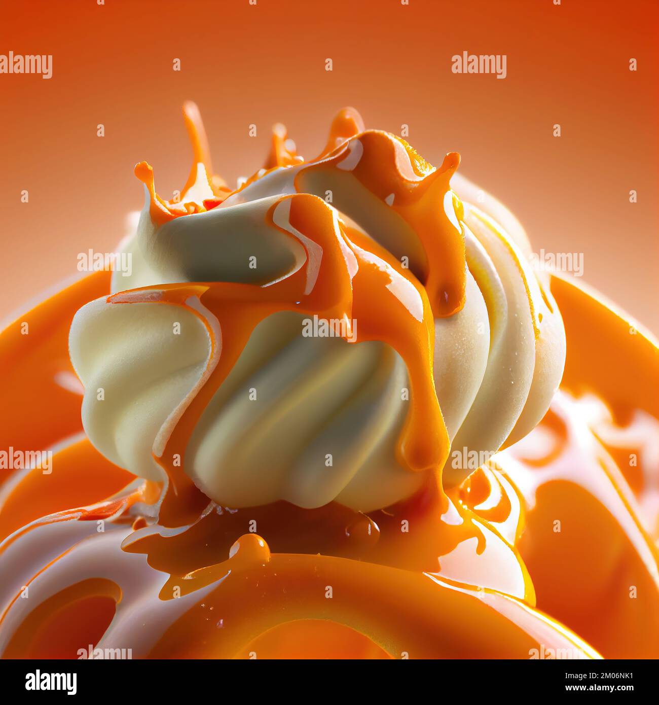 Orange Ice Cream Stock Photo Alamy