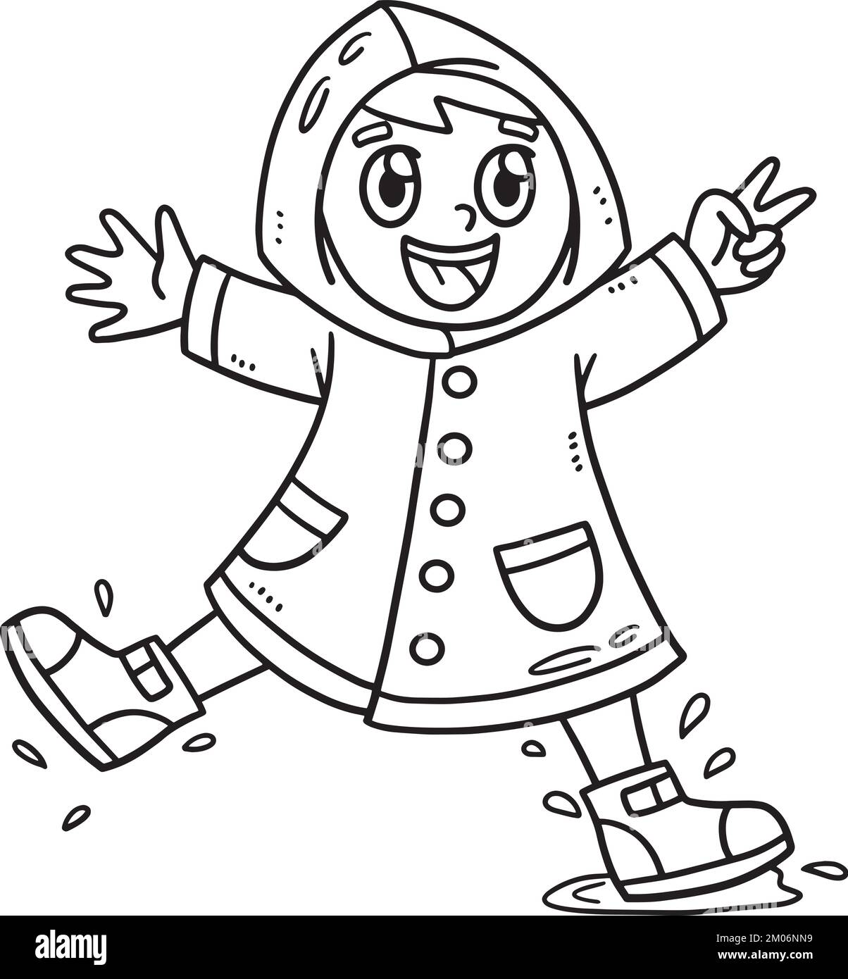 Raincoat Clipart Black And White