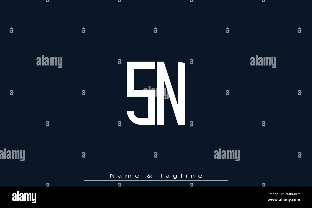 Alphabet letters Initials Monogram logo SN , NS Stock Vector Image ...