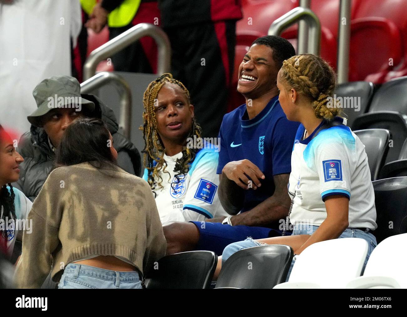 England s Marcus Rashford In The Stands With Family And Friends At The England s Marcus Rashford In The Stands With Family And Friends At The