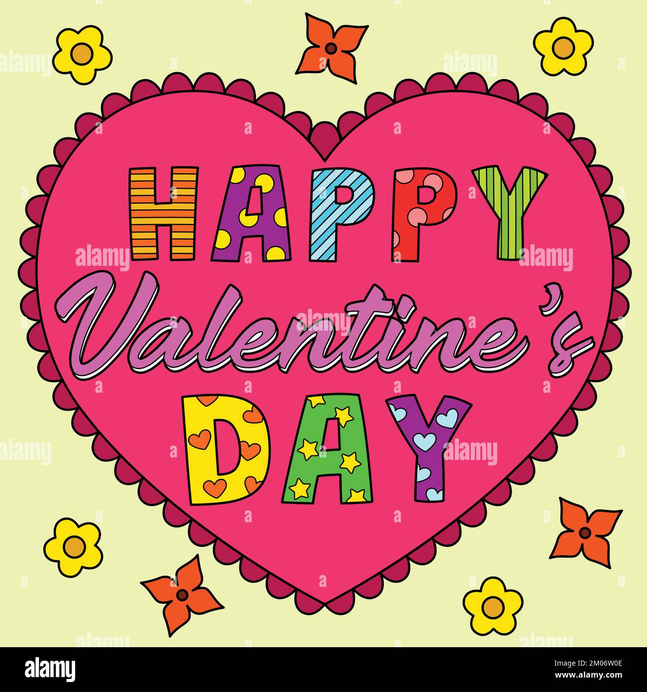 Happy Valentines Day Cartoon Colored Clipart 15529449 Vector Art at Vecteezy