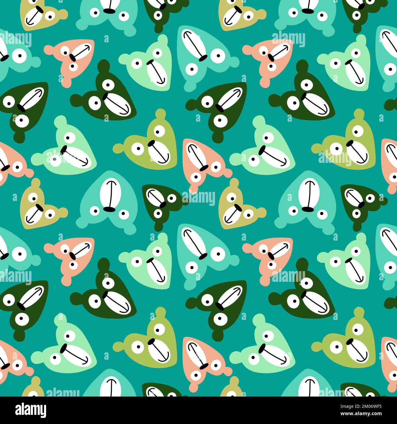 Cartoon toys animals seamless fluffy bears pattern for wrapping paper ...