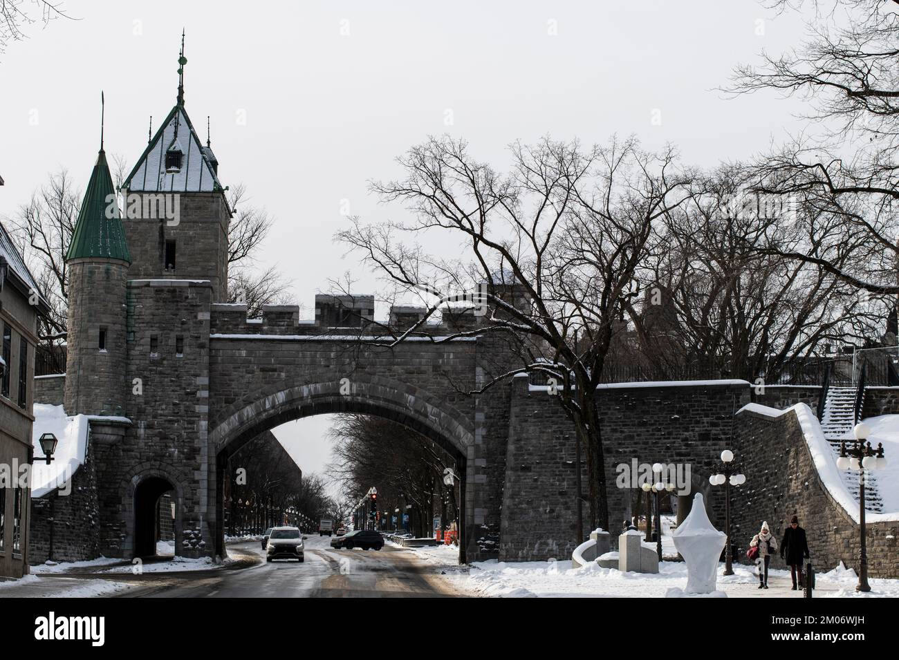 Saint Louis gate in Quebec City Stock Photo