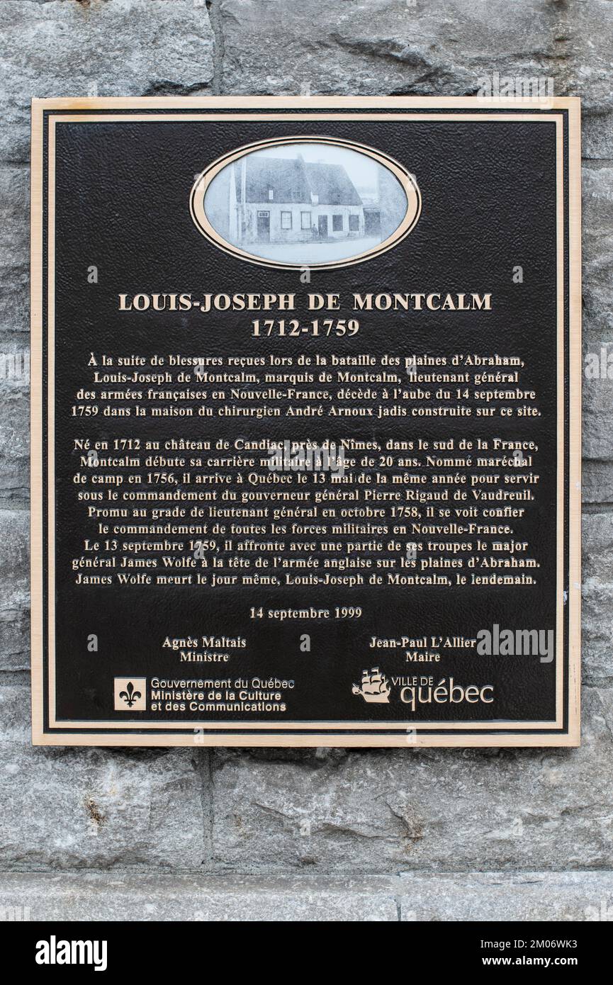 Battle of quebec montcalm hi res stock photography and images Alamy