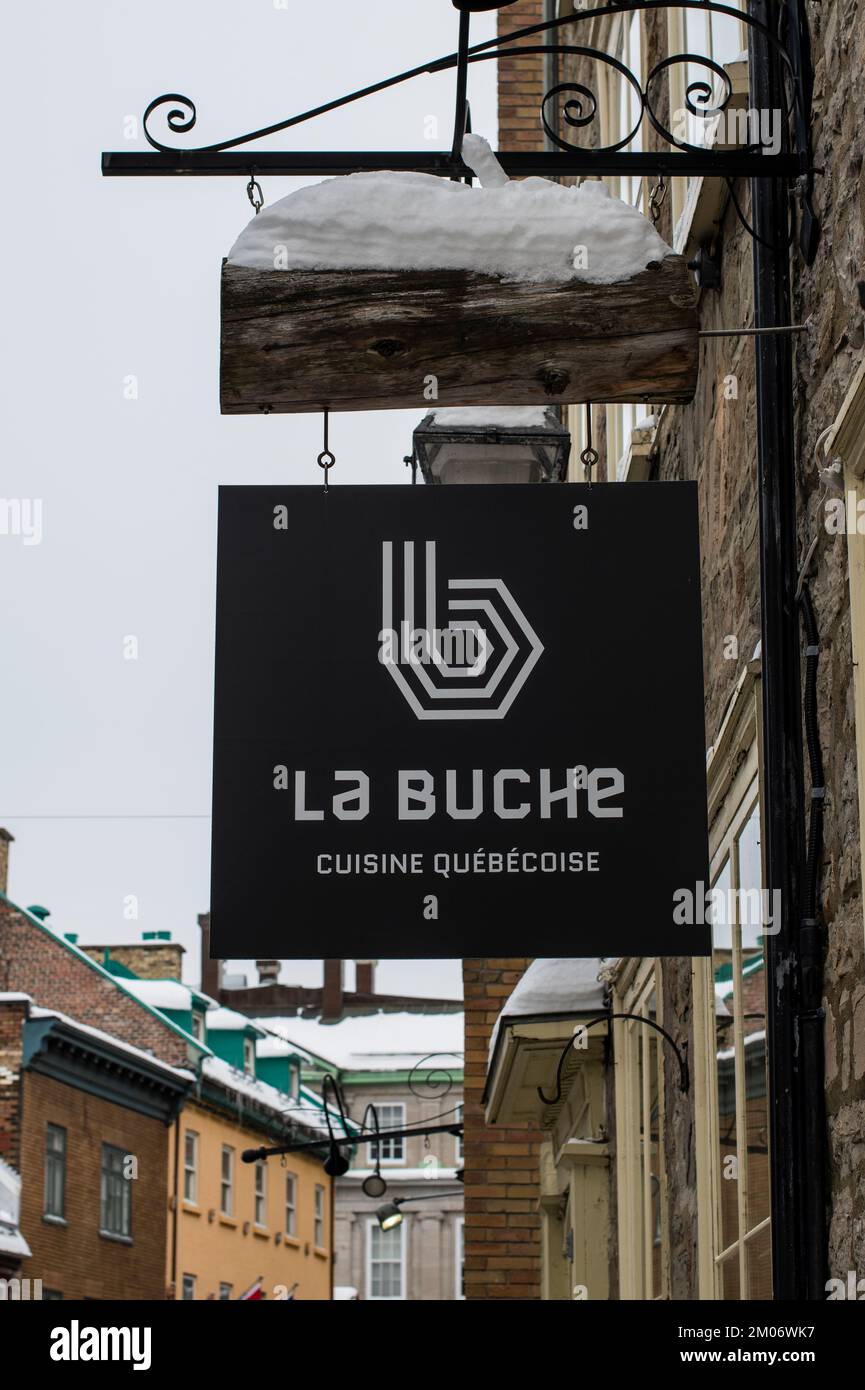 La Buche restaurant in Quebec City Stock Photo