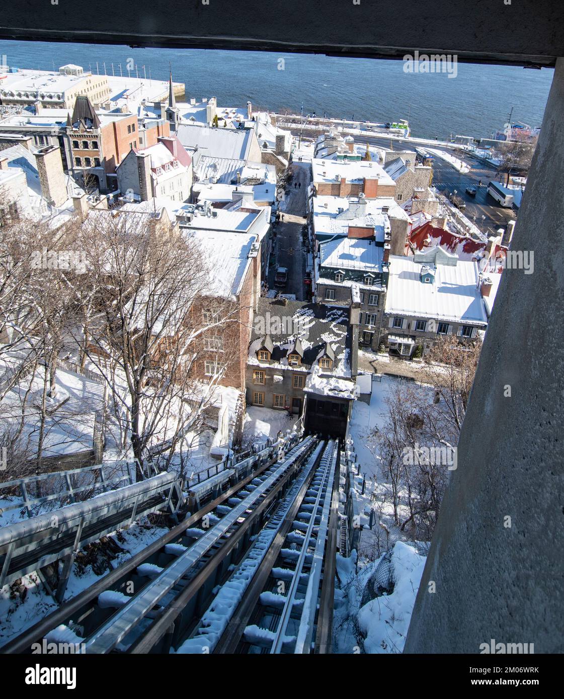 Funicular in Quebec City, Quebec, Canada Stock Photo