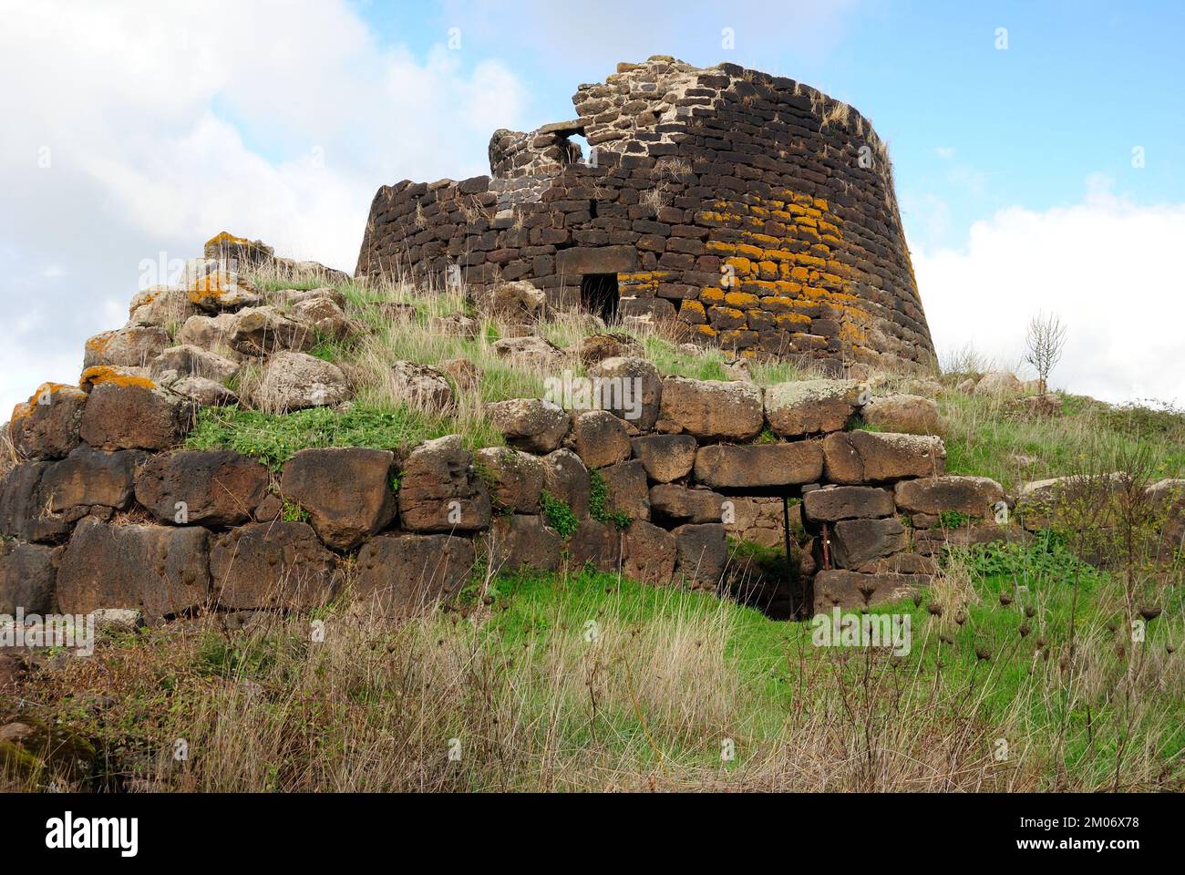 View of Nuraghe Oes Stock Photo