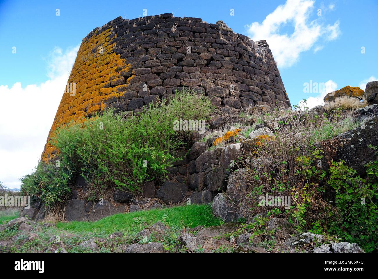 View of Nuraghe Oes Stock Photo