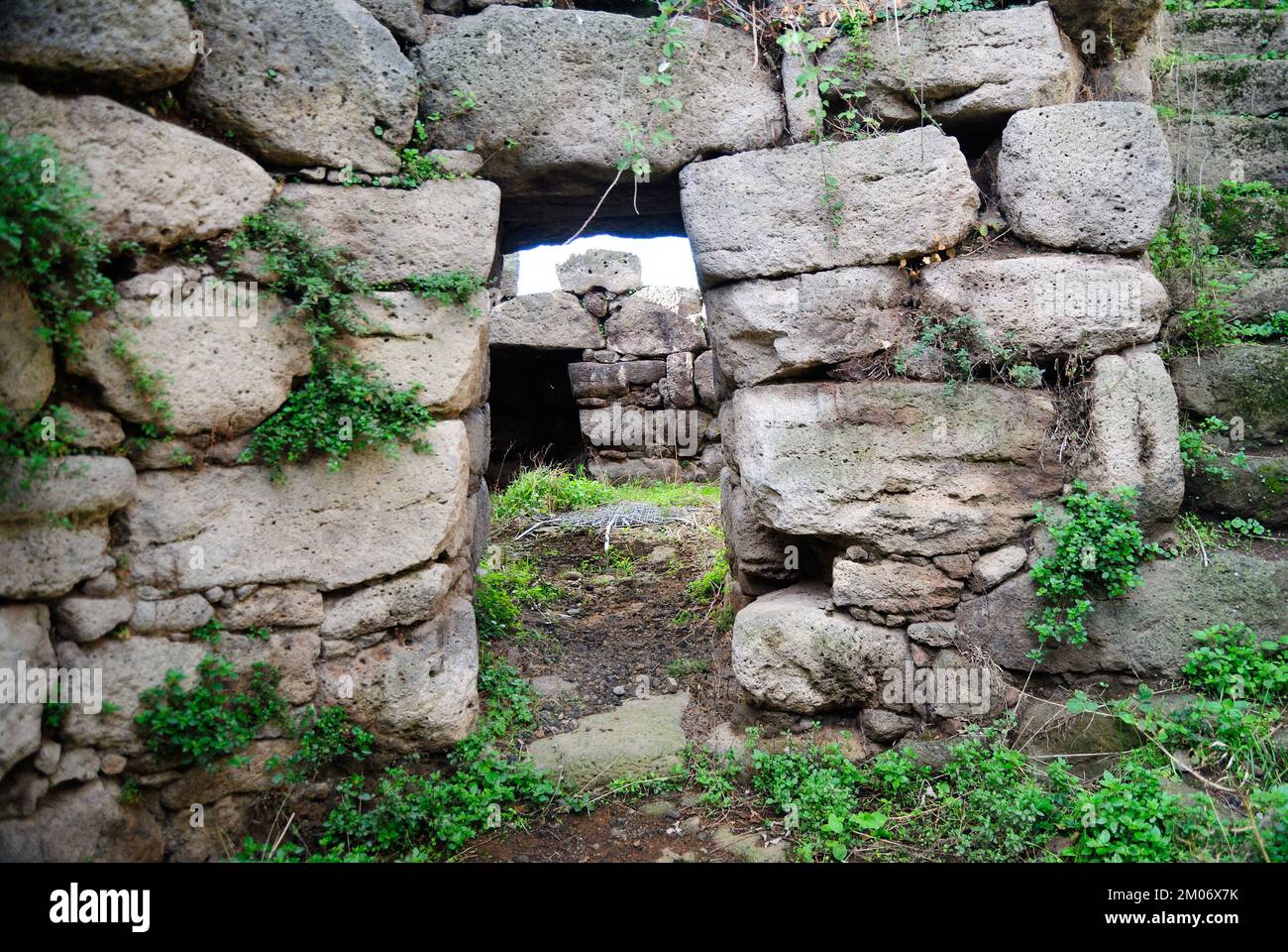 View of Nuraghe Oes Stock Photo