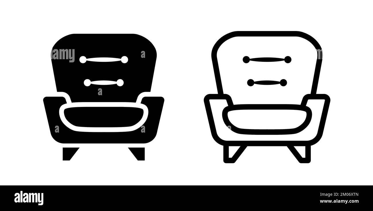 Furniture armchair seat vector icon Stock Vector