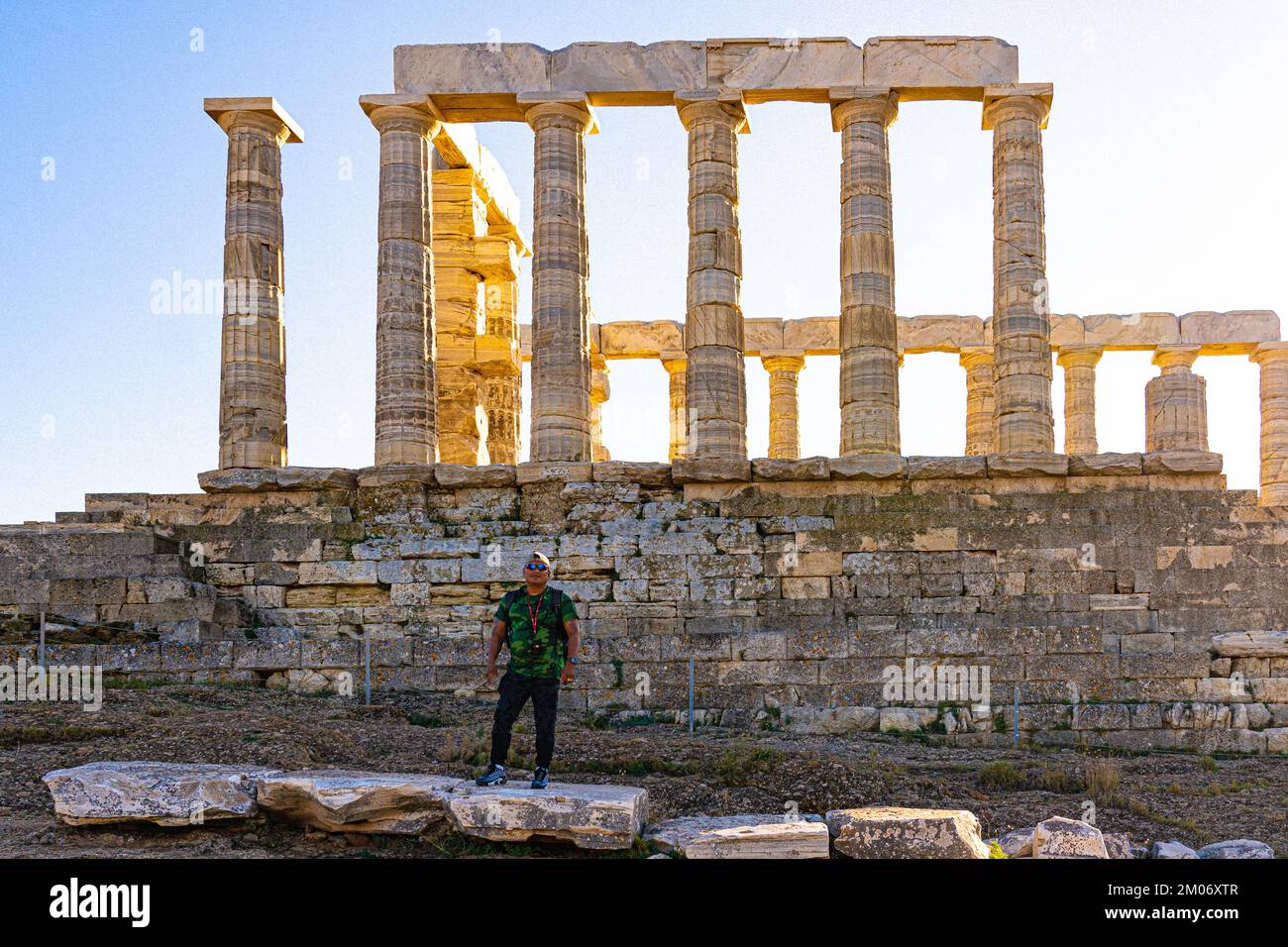 Cape Sounion (Temple of Poseidon) on the southern tip of Greece Stock ...