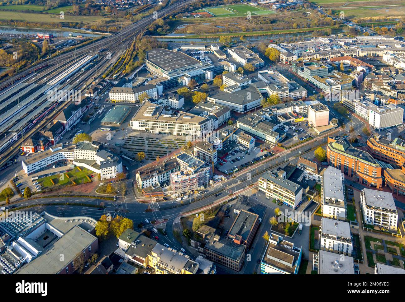 Neue bahnhofstrasse with new building hi res stock photography and