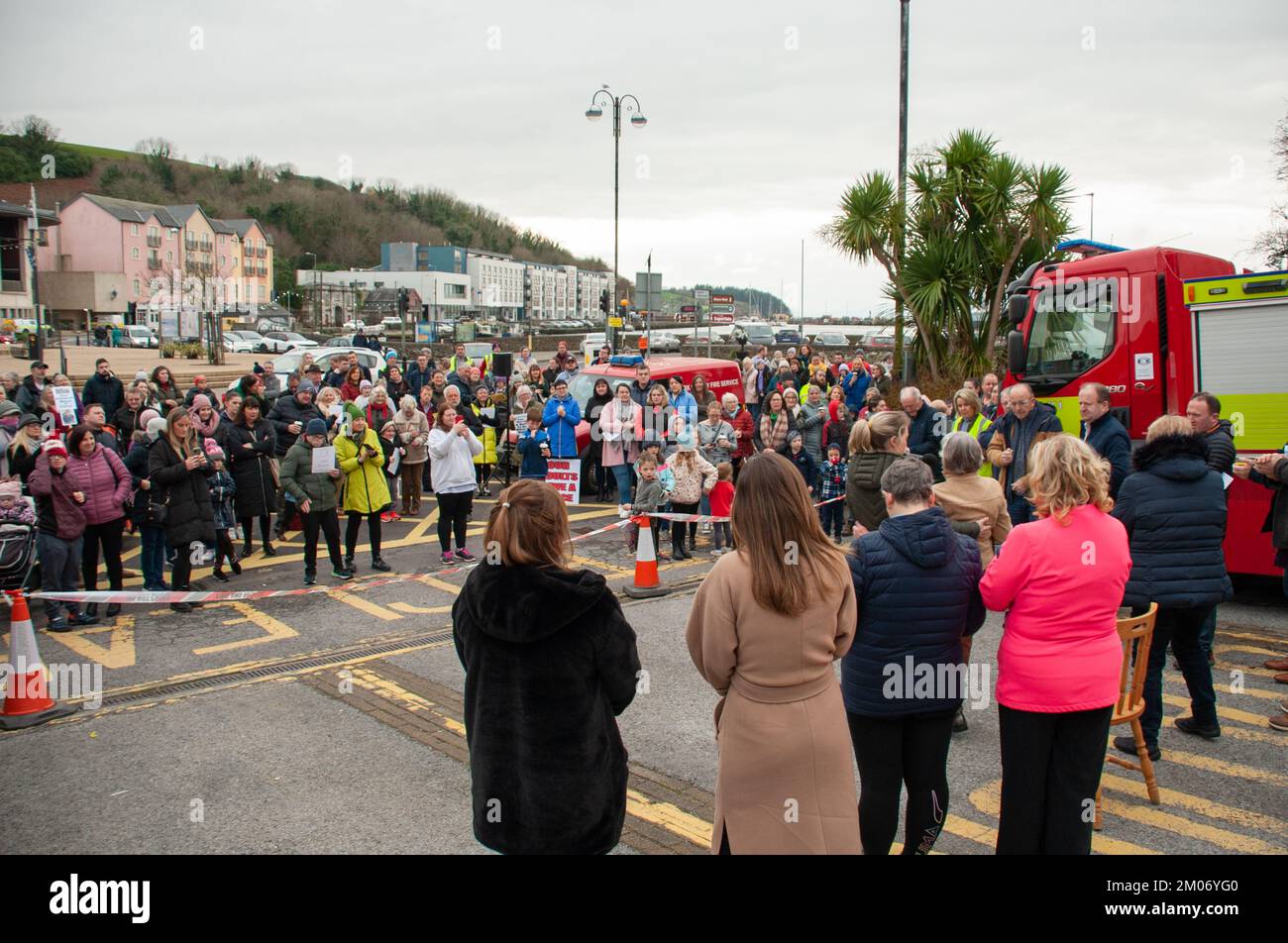Bantry, West Cork, Ireland. 3rd December 2022. A great turnout was seen in Bantry last Saturday as locals marched through the streets of Bantry to save Coaction Child and Family Centre in Bantry. Credit: Karlis Dzjamko/ Alamy Live News Stock Photo