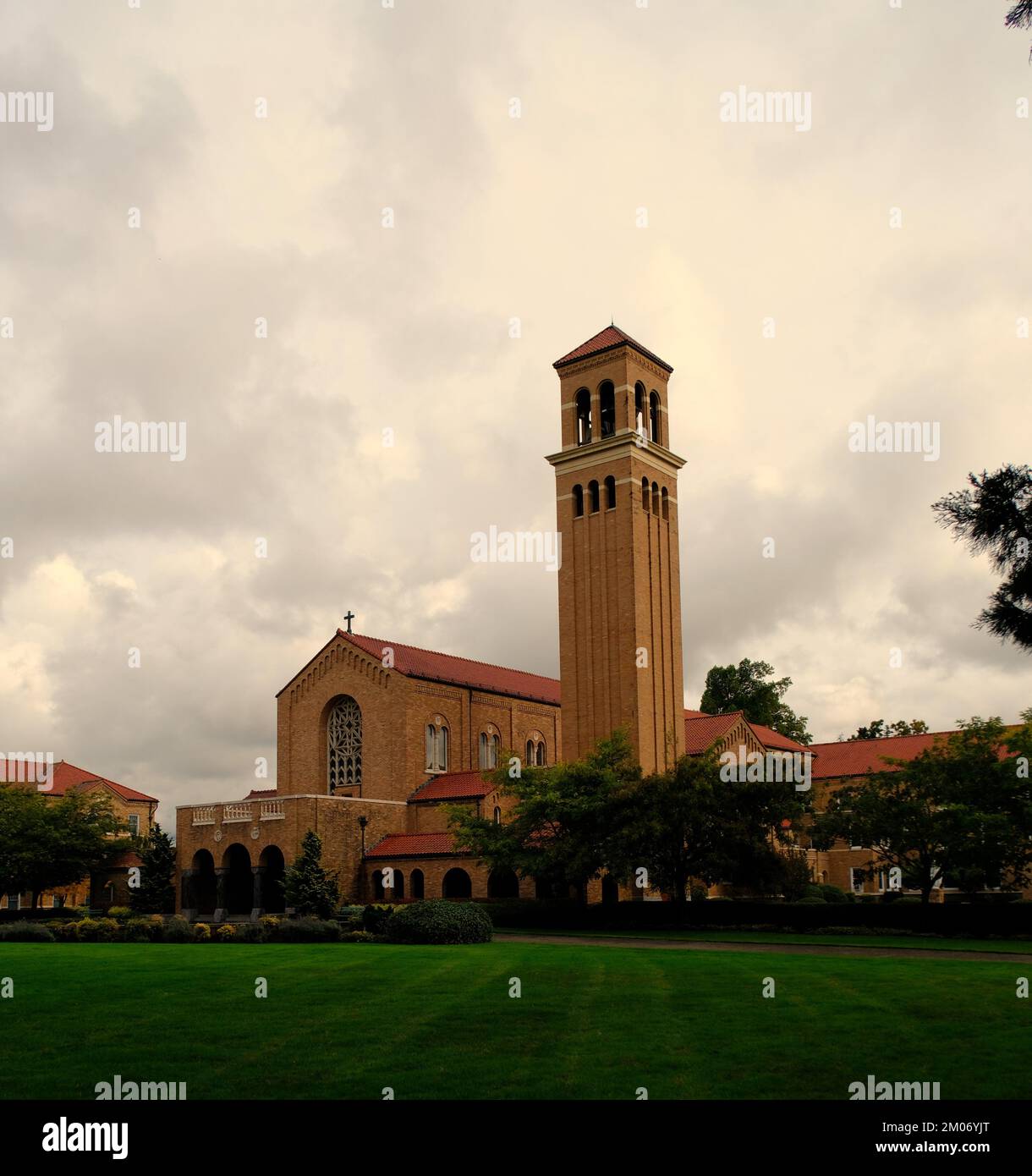 Mt. Angel Abbey in winter Stock Photo Alamy