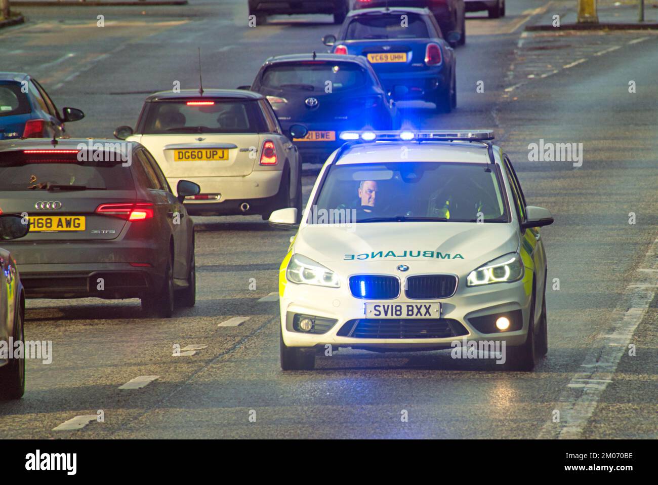 Scottish ambulance service mobile unit car Stock Photo