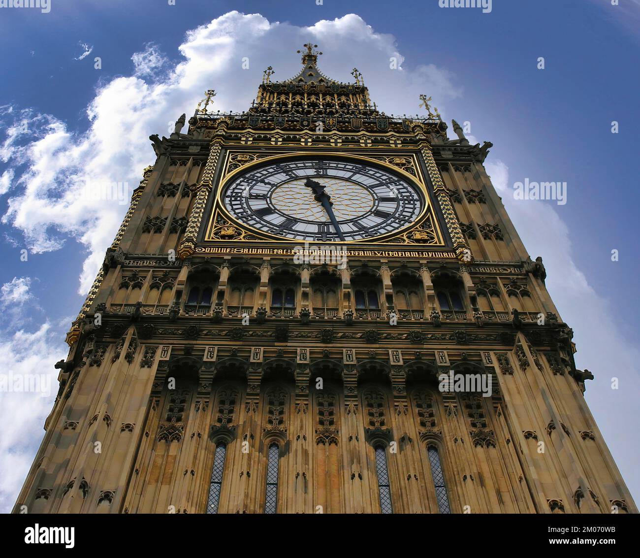 London, UK Palace of Westminster with tower bell called Big Ben the symbol of London Stock Photo 