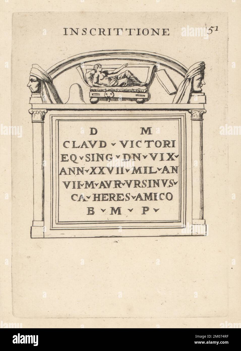Ancient Latin inscription in marble. Gravestone of a personal ...