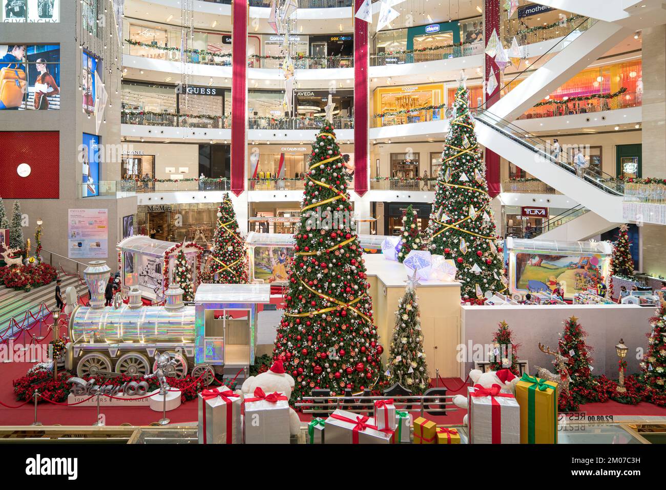 Kuala Lumpur, Malaysia Dec 1st, 2022 Christmas decoration in Pavilion Kuala Lumpur. A famous