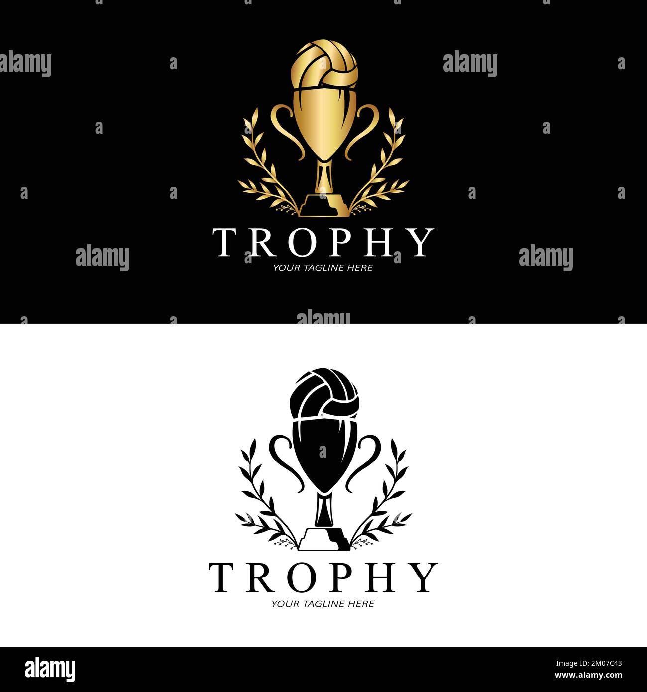 Trophy Logo Design, Award Winner Championship Trophy Vector, Success Brand  Stock Vector Image & Art - Alamy