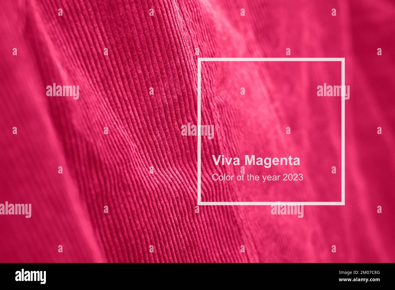 Viva Magenta velvet texture toned 2023 year. Monochrome color background. Stock Photo
