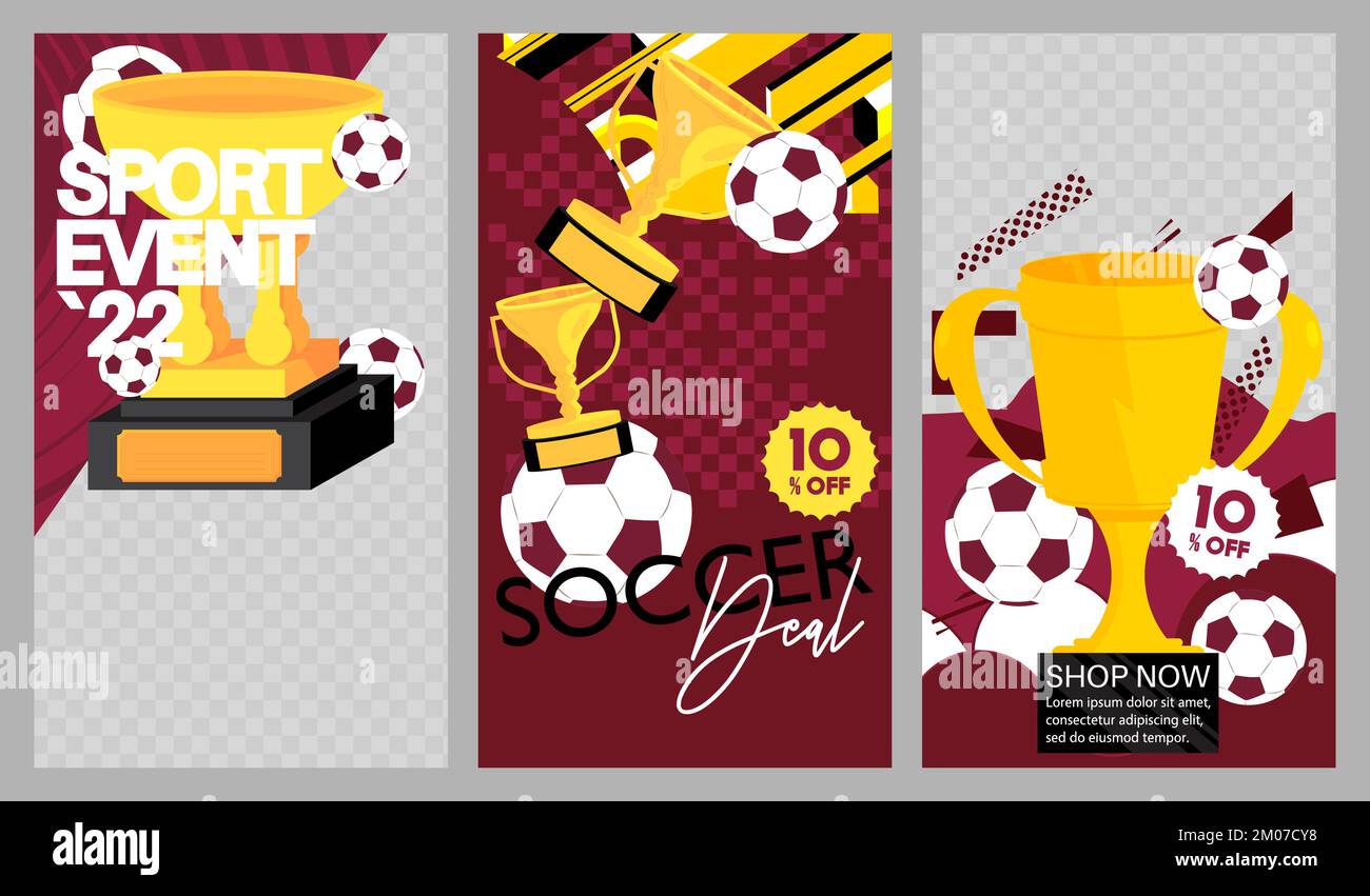 Colorful Football Sport Banner Template Design Special Event Sports