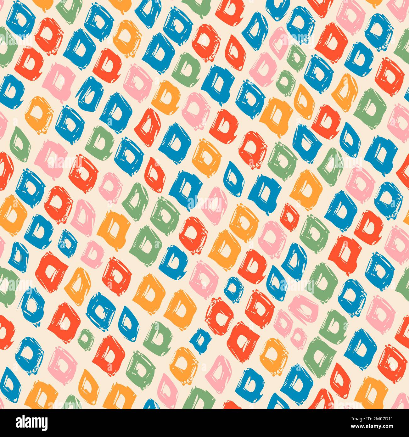 Seamless colorfull vector geometric rhombus pattern. Vector vintage endless illustration. Stock Vector