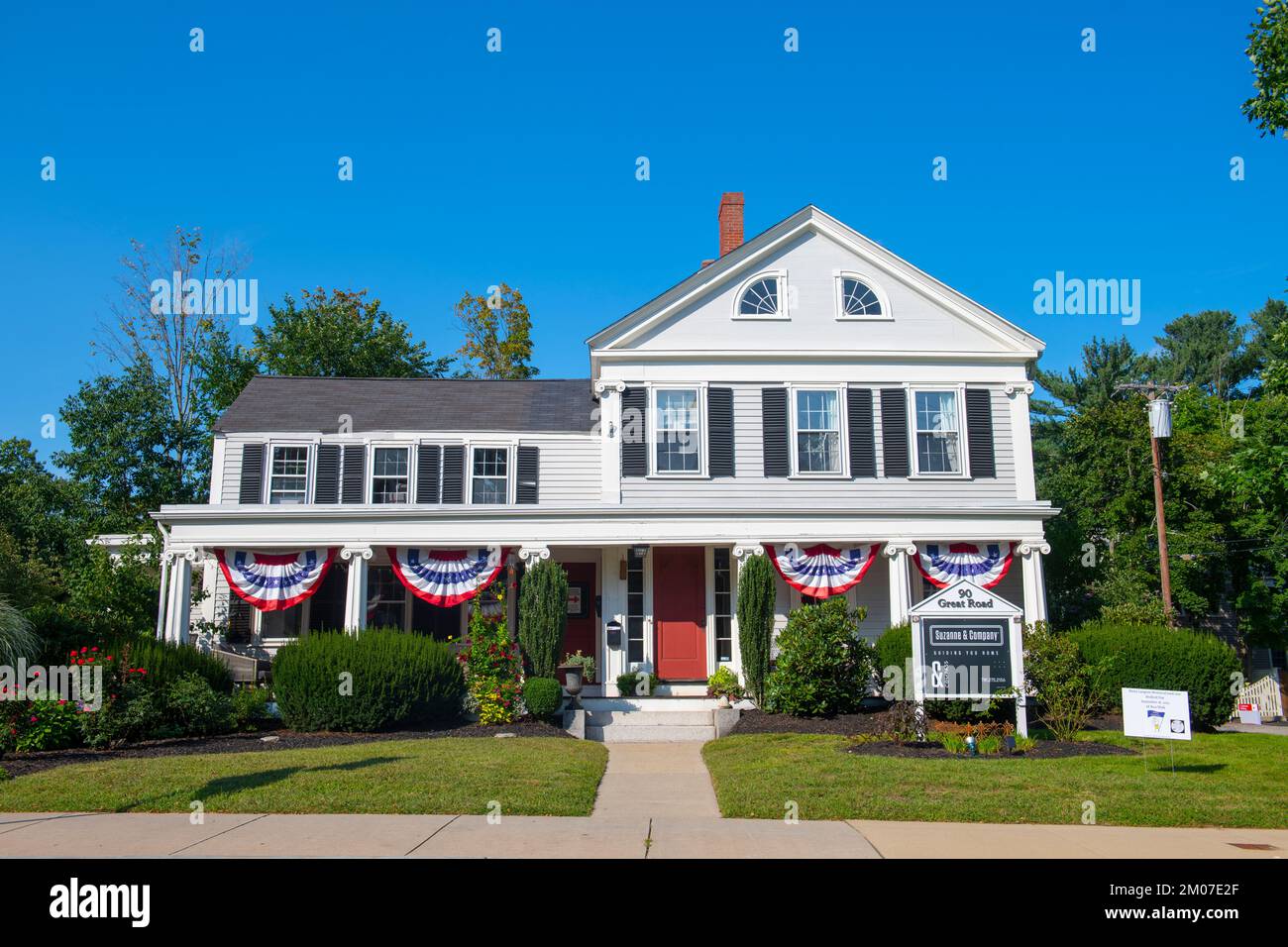 Suzanne and Company in a historic house at 90 Great Road in historic town center of Bedford