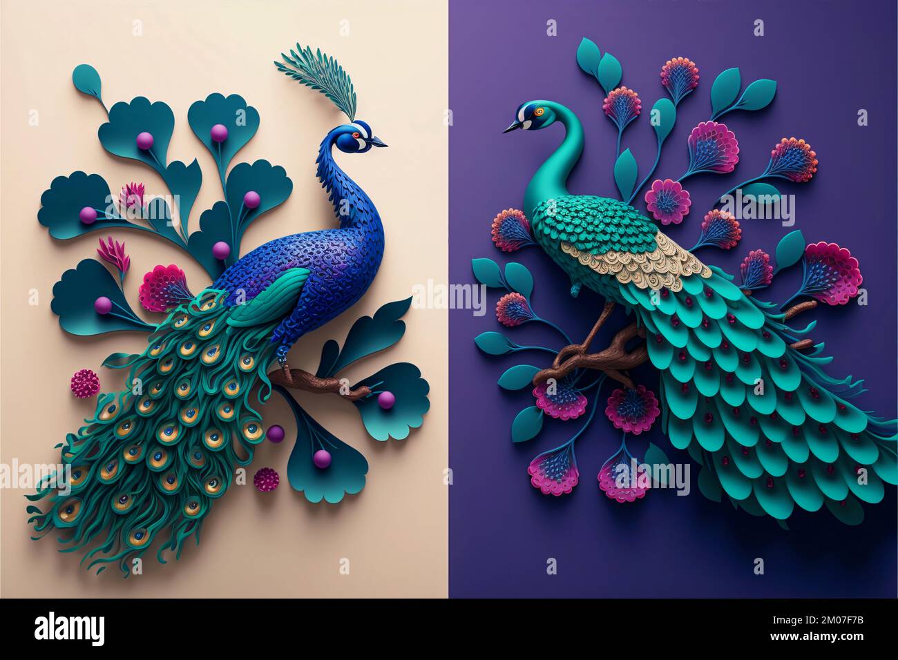 Peacock decoration hi-res stock photography and images - Alamy
