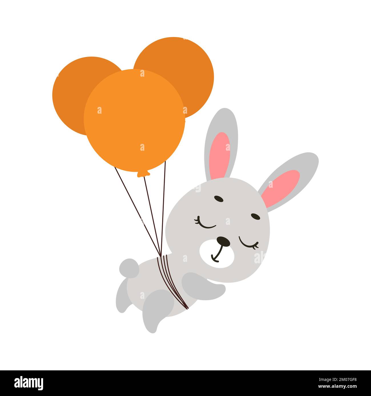 Cute little bunny head with closed eyes. Cartoon animal character for kids  t-shirts, nursery decoration, baby shower, greeting card, invitation, house  Stock Vector Image & Art - Alamy