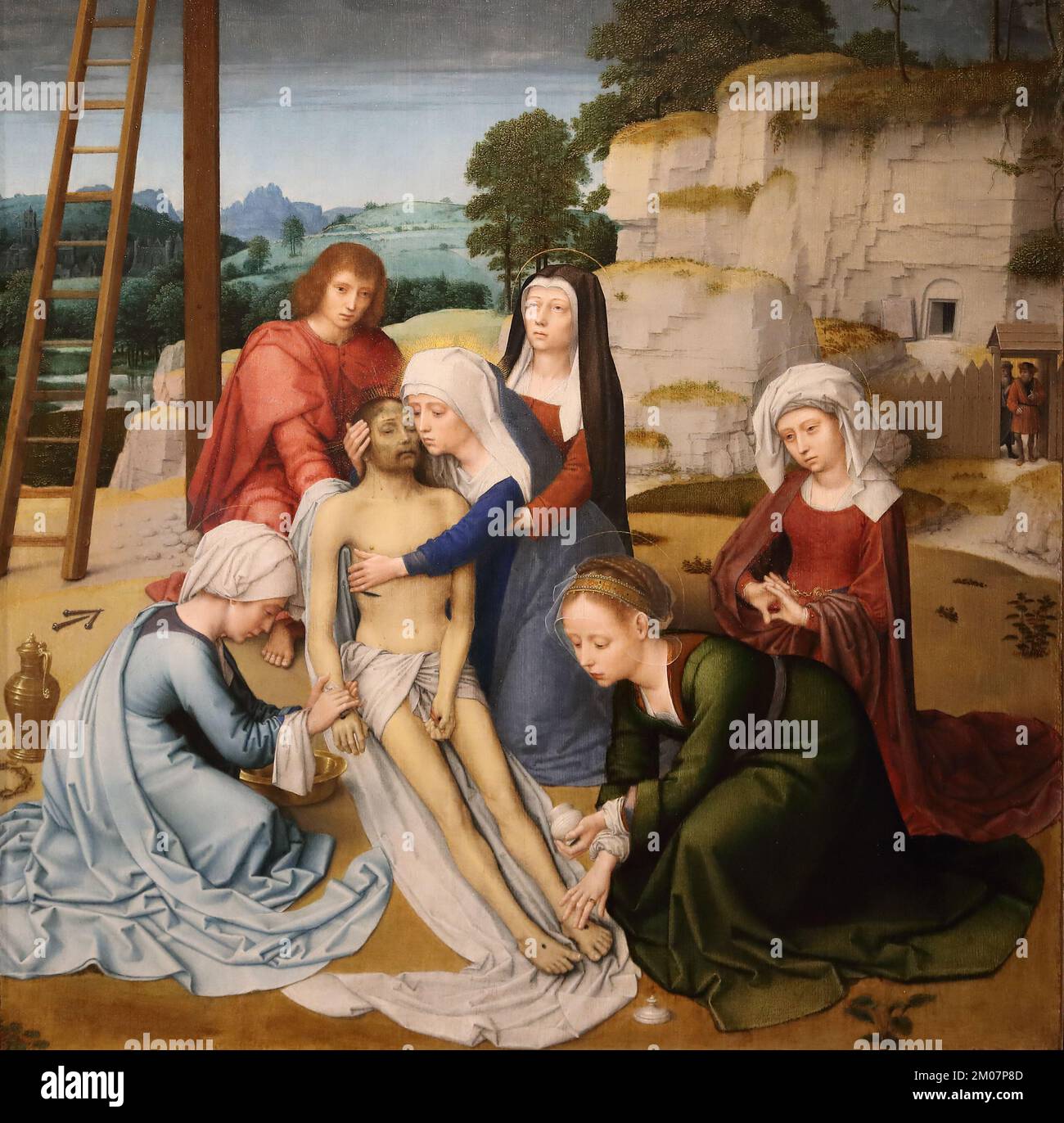Lamentation by Netherlandish painter Gerard David at the National Gallery, London, UK Stock Photo
