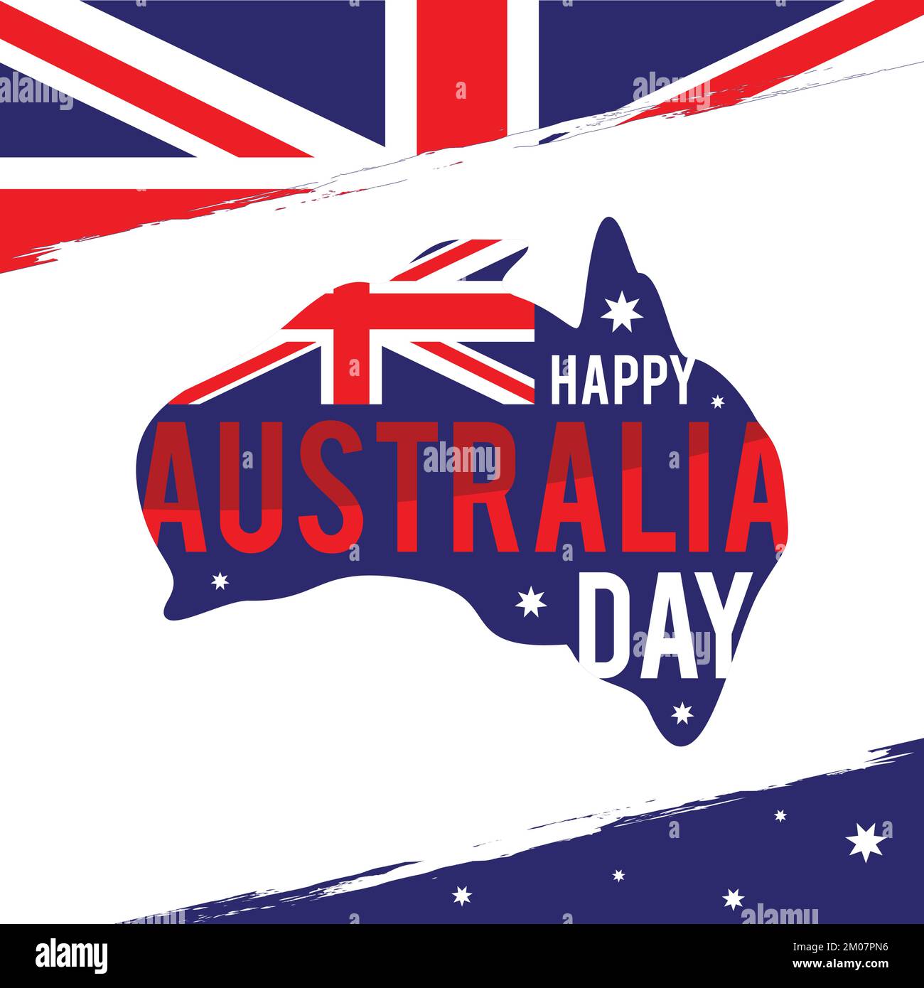 Happy Australia Day background shaped map. Vector illustration EPS.8 ...