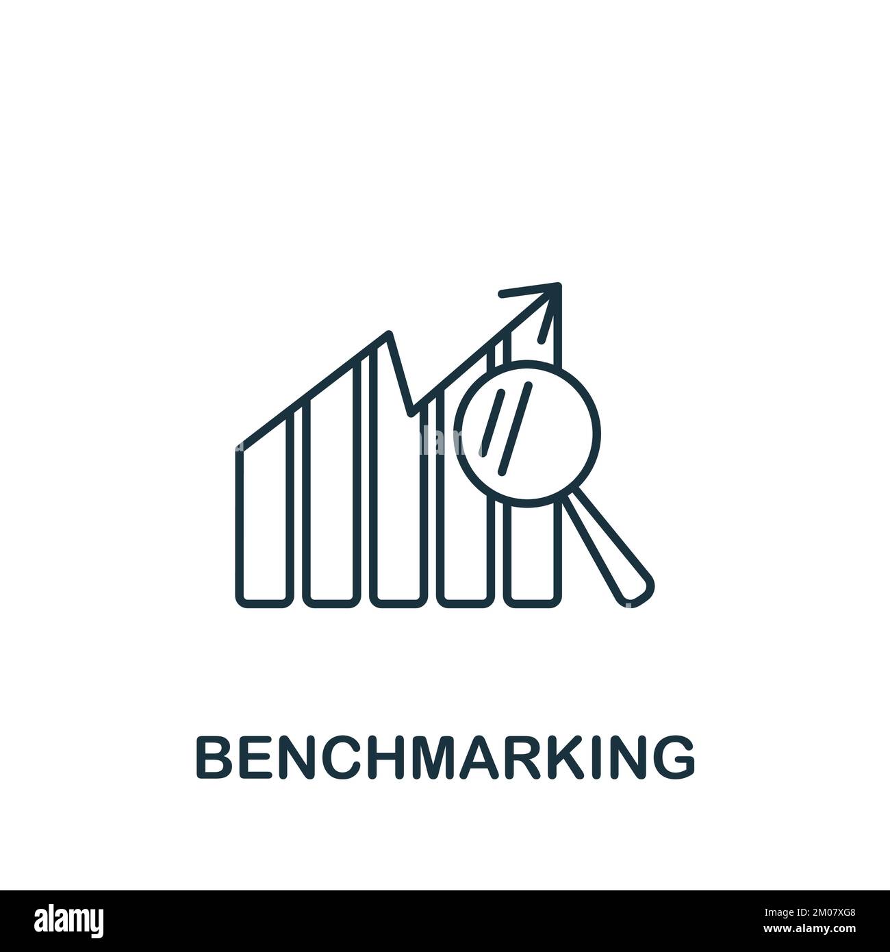 Benchmarking icon. Monochrome simple Business Intelligence icon for ...