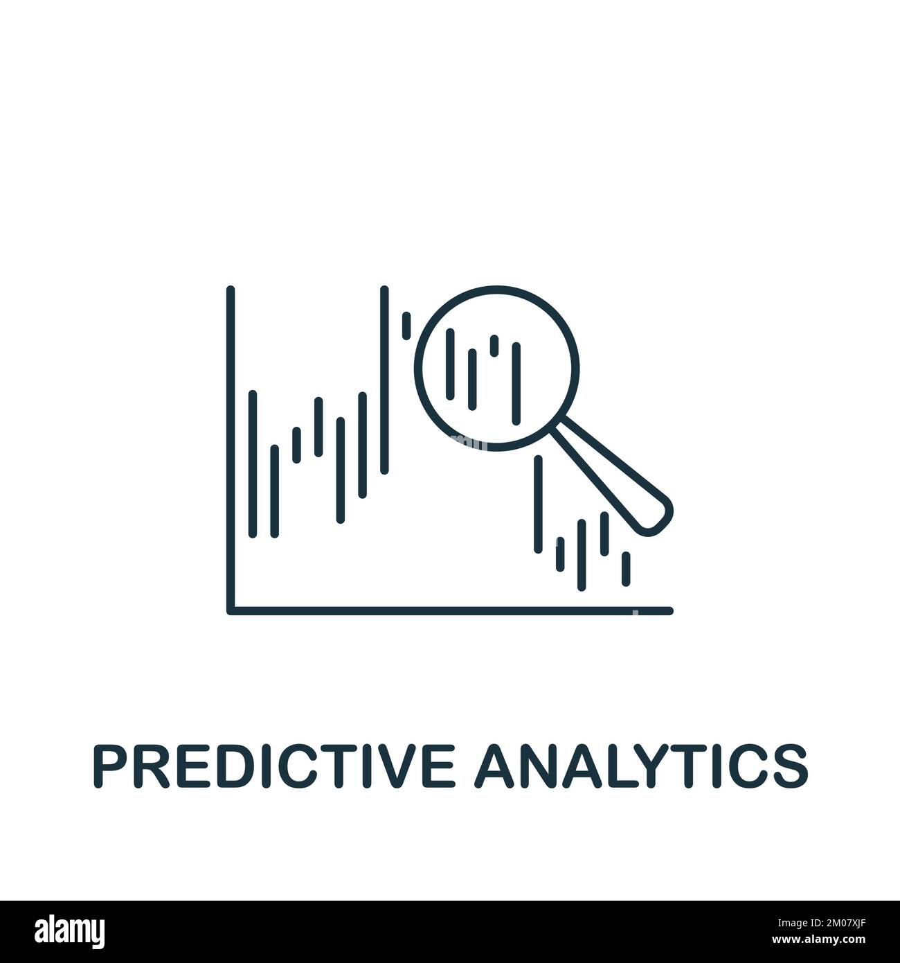 Predictive Analytics icon. Monochrome simple Business Intelligence icon ...