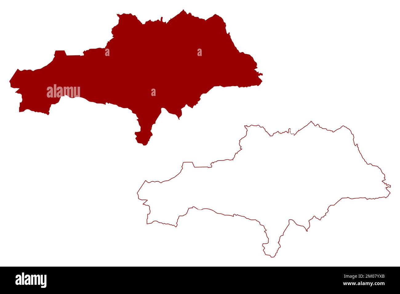 Metropolitan Borough of Barnsley (United Kingdom of Great Britain and Northern Ireland, Metropolitan and ceremonial county South Yorkshire, England) m Stock Vector