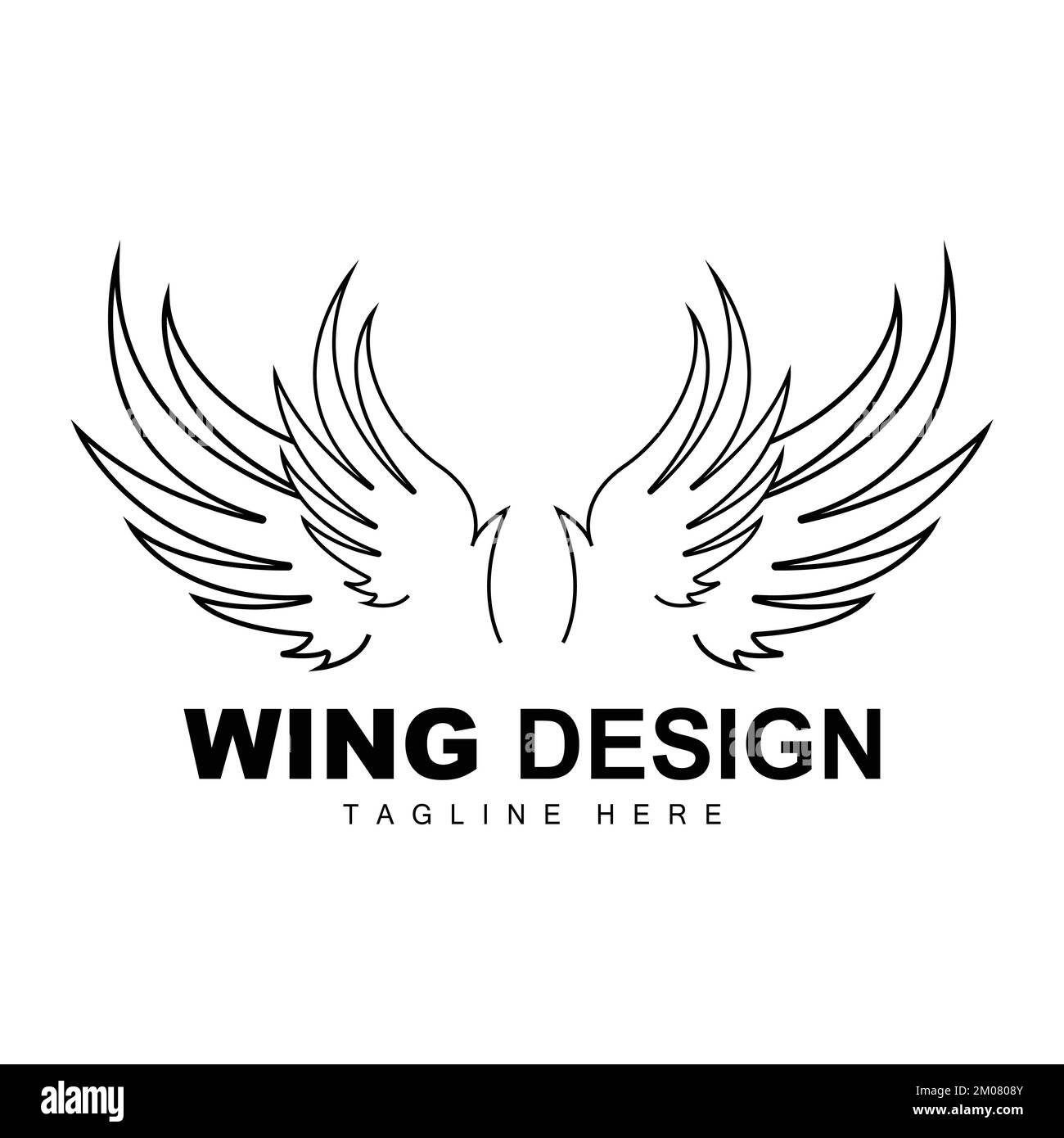 Wings Logo, Phoenix Logo, Bird Wing Vector, Template Illustration, Wing