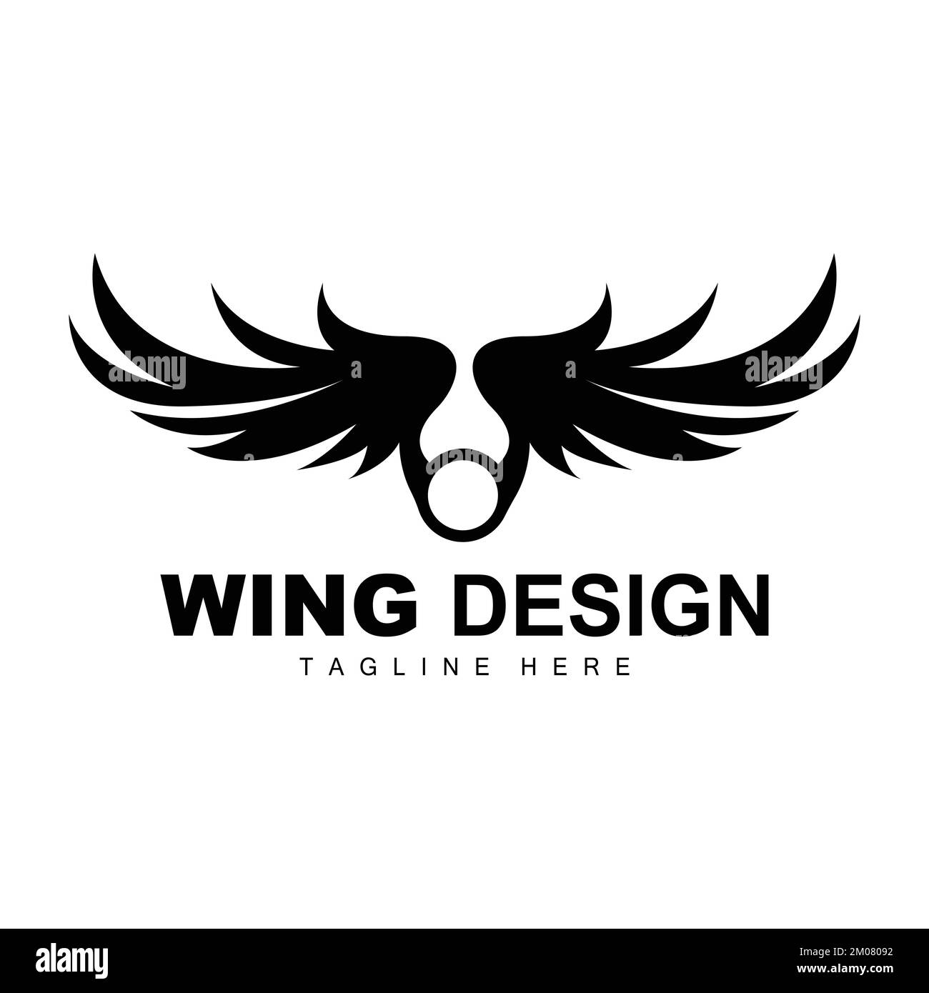 Wings Logo, Phoenix Logo, Bird Wing Vector, Template Illustration, Wing