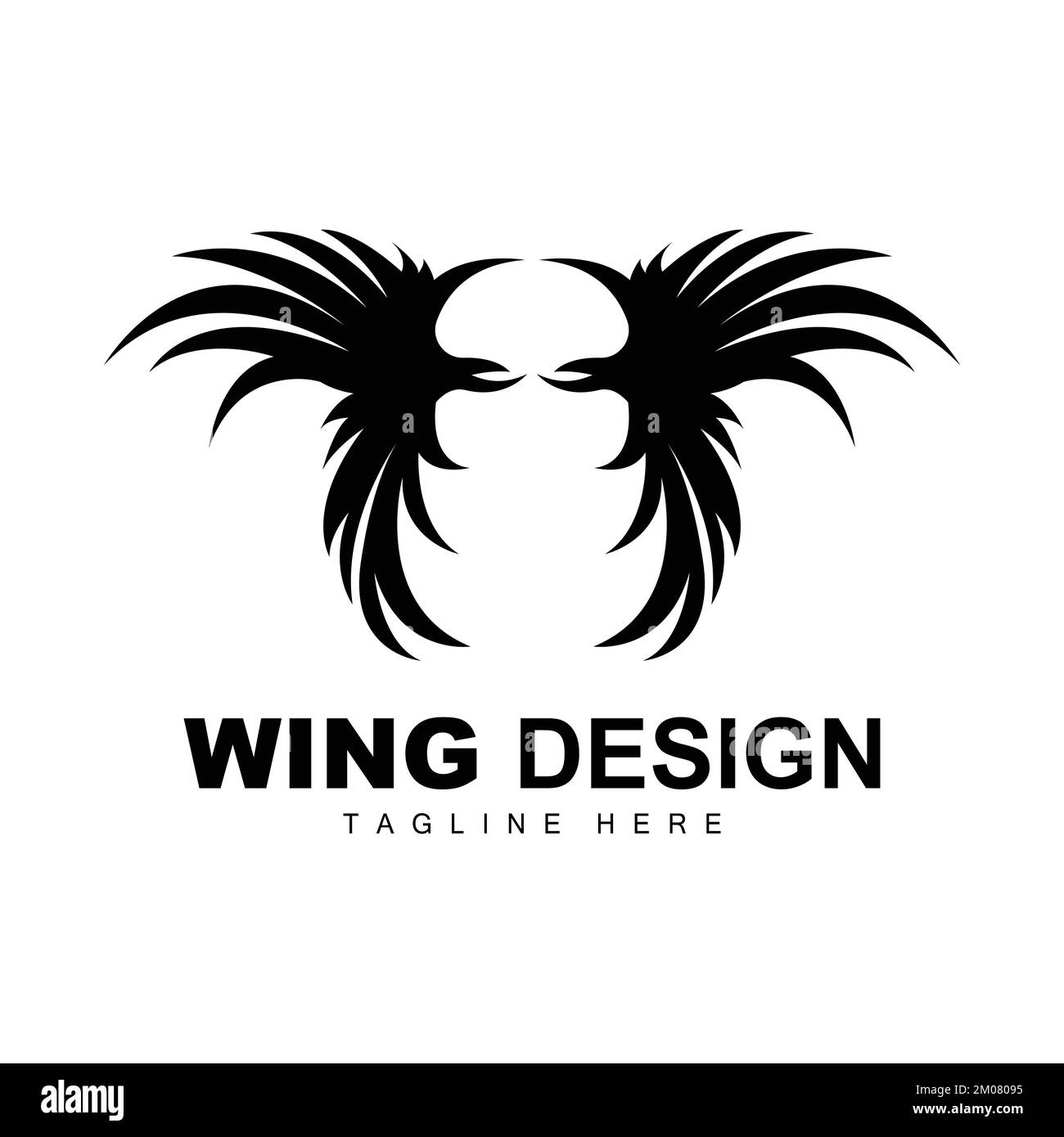 Wings Logo, Phoenix Logo, Bird Wing Vector, Template Illustration, Wing