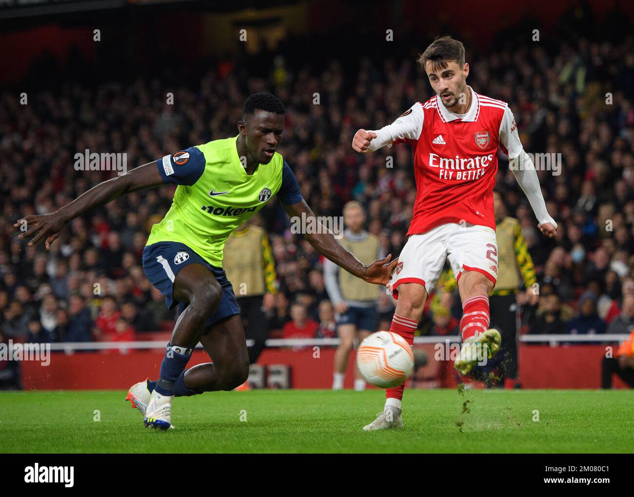 03 Nov 2022 - Arsenal v FC Zurich - UEFA Europa League - Group A - Emirates Stadium   Arsenal's Fabio Vieira during the match against FC Zurich Picture : Mark Pain / Alamy Stock Photo