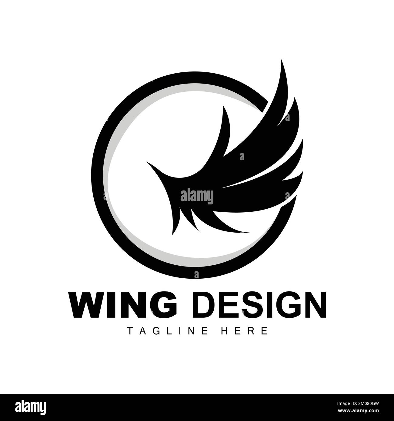 Wings Logo, Phoenix Logo, Bird Wing Vector, Template Illustration, Wing