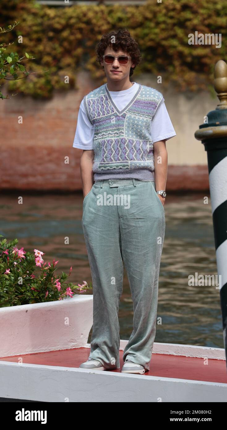 VENICE, ITALY - SEPTEMBER 01: Sam Nivola is seen during the 79th Venice