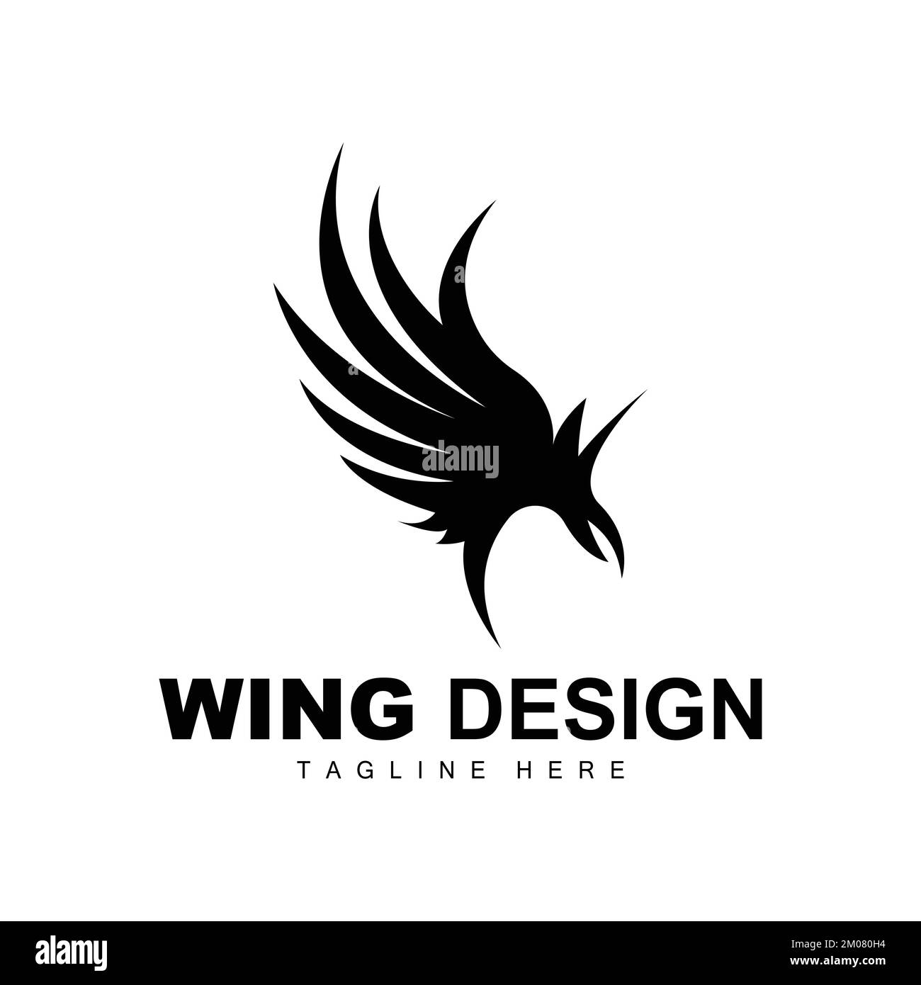 Wings Logo, Phoenix Logo, Bird Wing Vector, Template Illustration, Wing