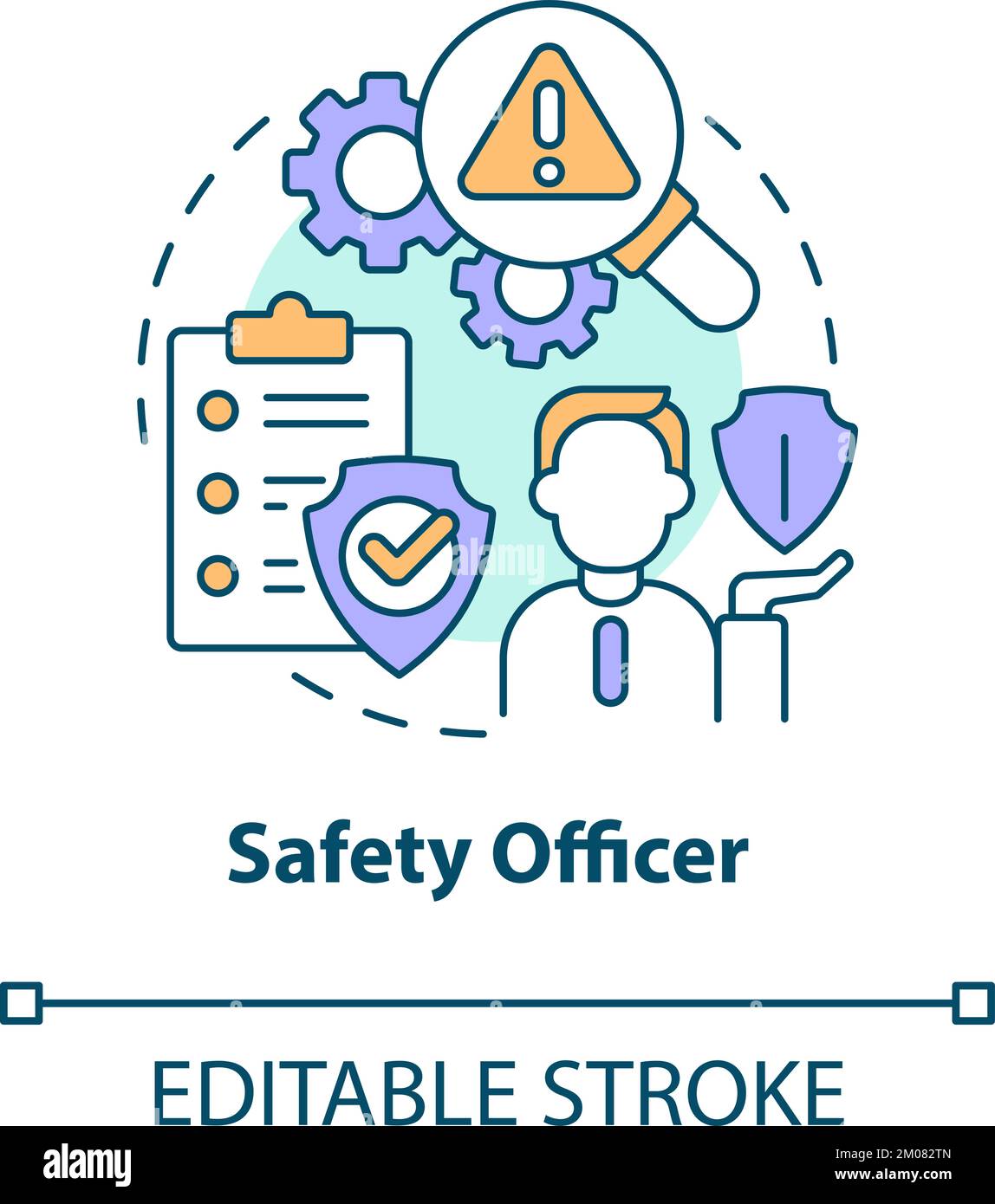 Safety officer concept icon Stock Vector Image & Art Alamy