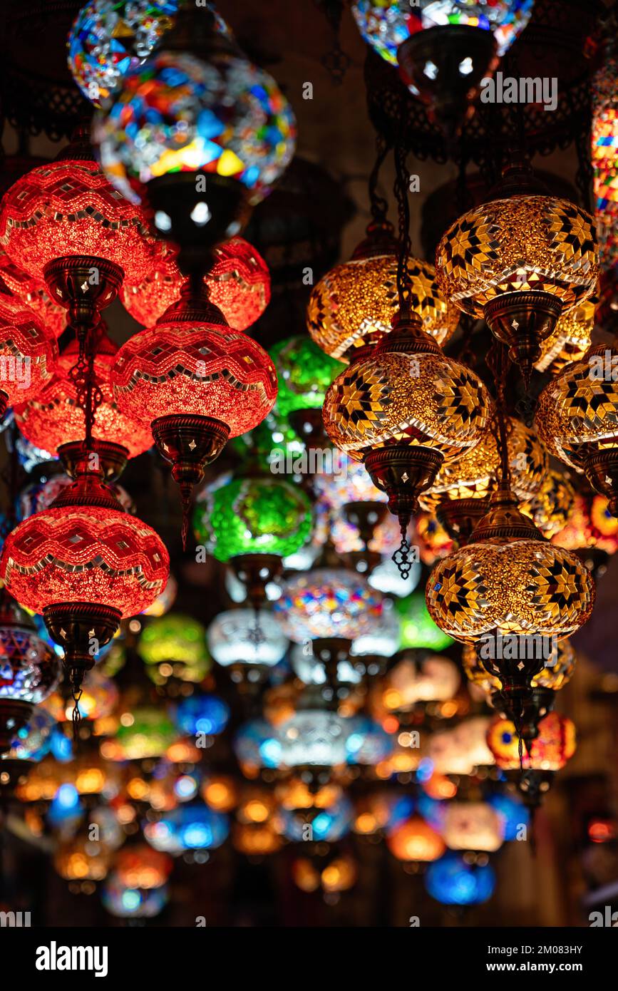Traditional turkish glass lamps hi-res stock photography and images - Alamy
